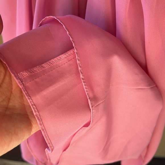 Bill Levkoff Knee Length Mauve Strapless Pleated Gown Dress. Size 10 - Picture 7 of 11